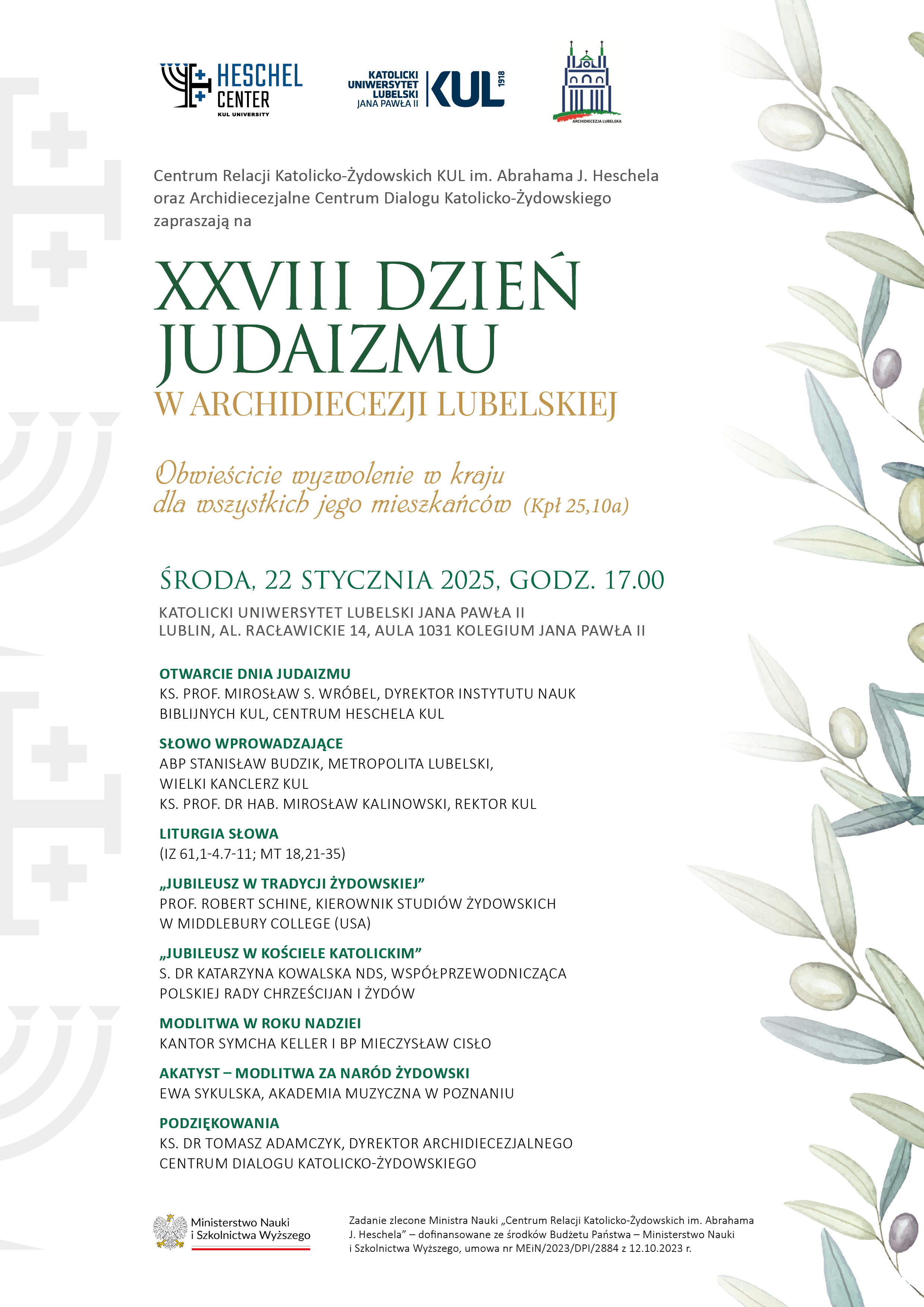 kul_plakat_2024_Dzien_Judaizmu_w_Archidiecezji_Lubelskiej_dofinansofanie