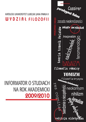 Informator o studiach na Wydziale Filozofii na rok akademicki 2009/2010 w pliku pdf