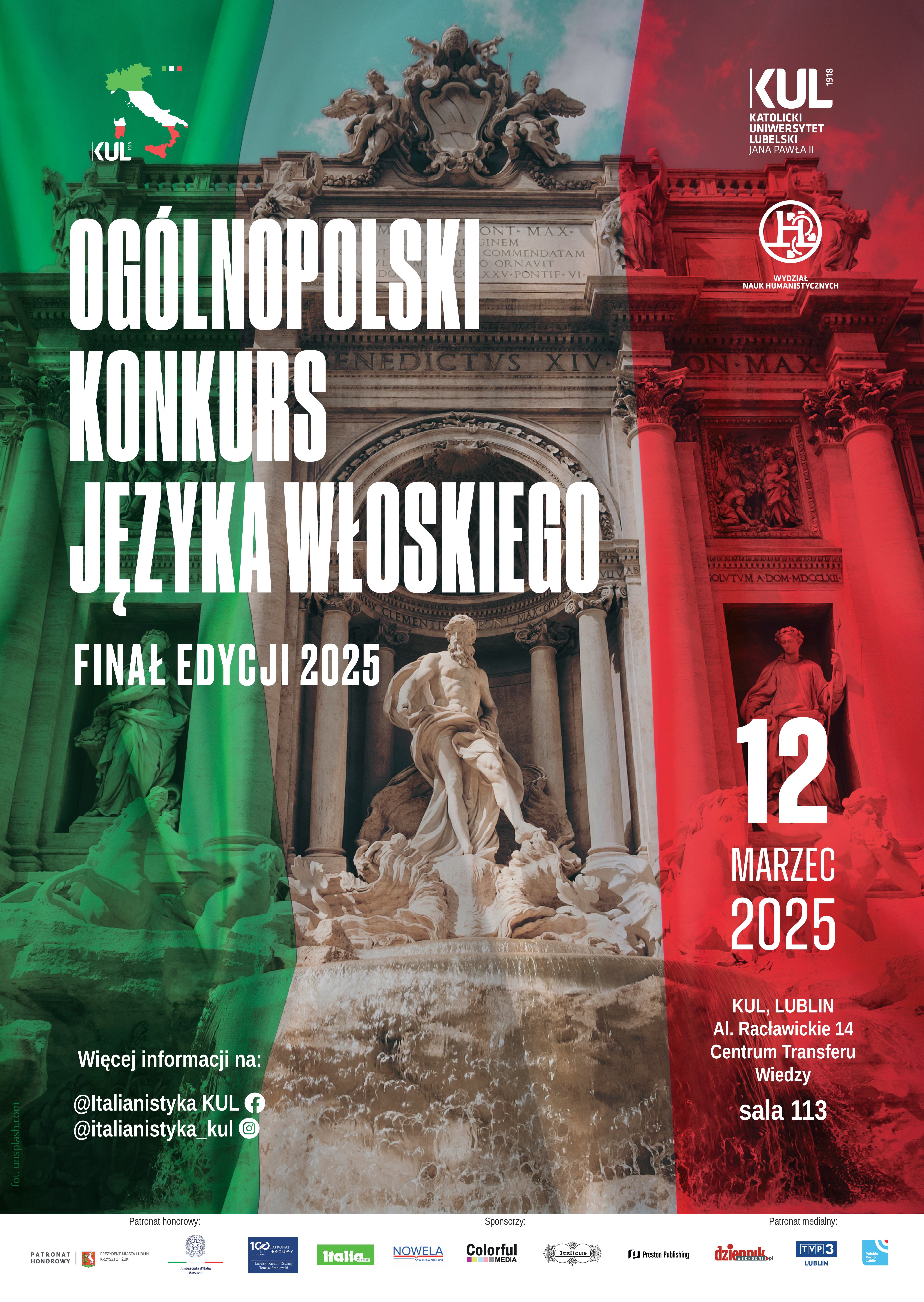 kul_plakat_2025_Ogolnopolski_Konkurs_Jezyka_Wloskiego